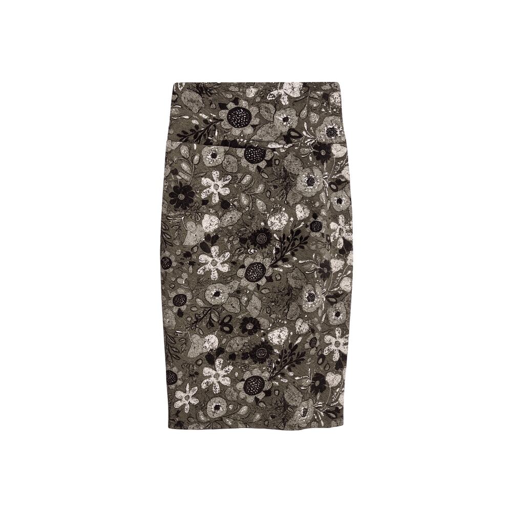 LuLaRoe Cassie Skirt XS NWT Floral Pencil Skirt Stretch grey black white
